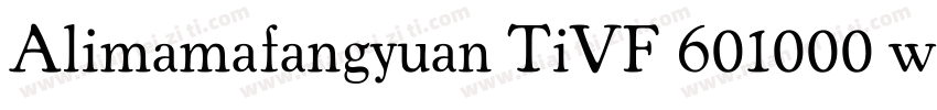 Alimamafangyuan TiVF 601000 wght 1字体转换